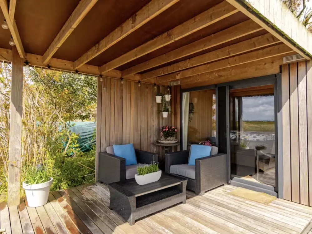 Bed & Breakfast Alma’s Tiny House Aan Het Water in Oosthem