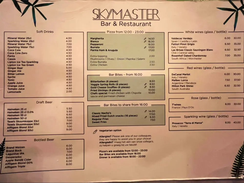 Skymaster Restaurant & Bar in Schiphol
